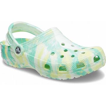 Zuecos Crocs Classic Marbled Hombre Verde Menta | Mexico 0787UZGT